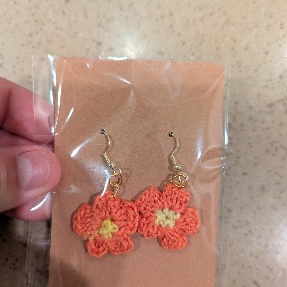 Chic Floral Crochet Earrings